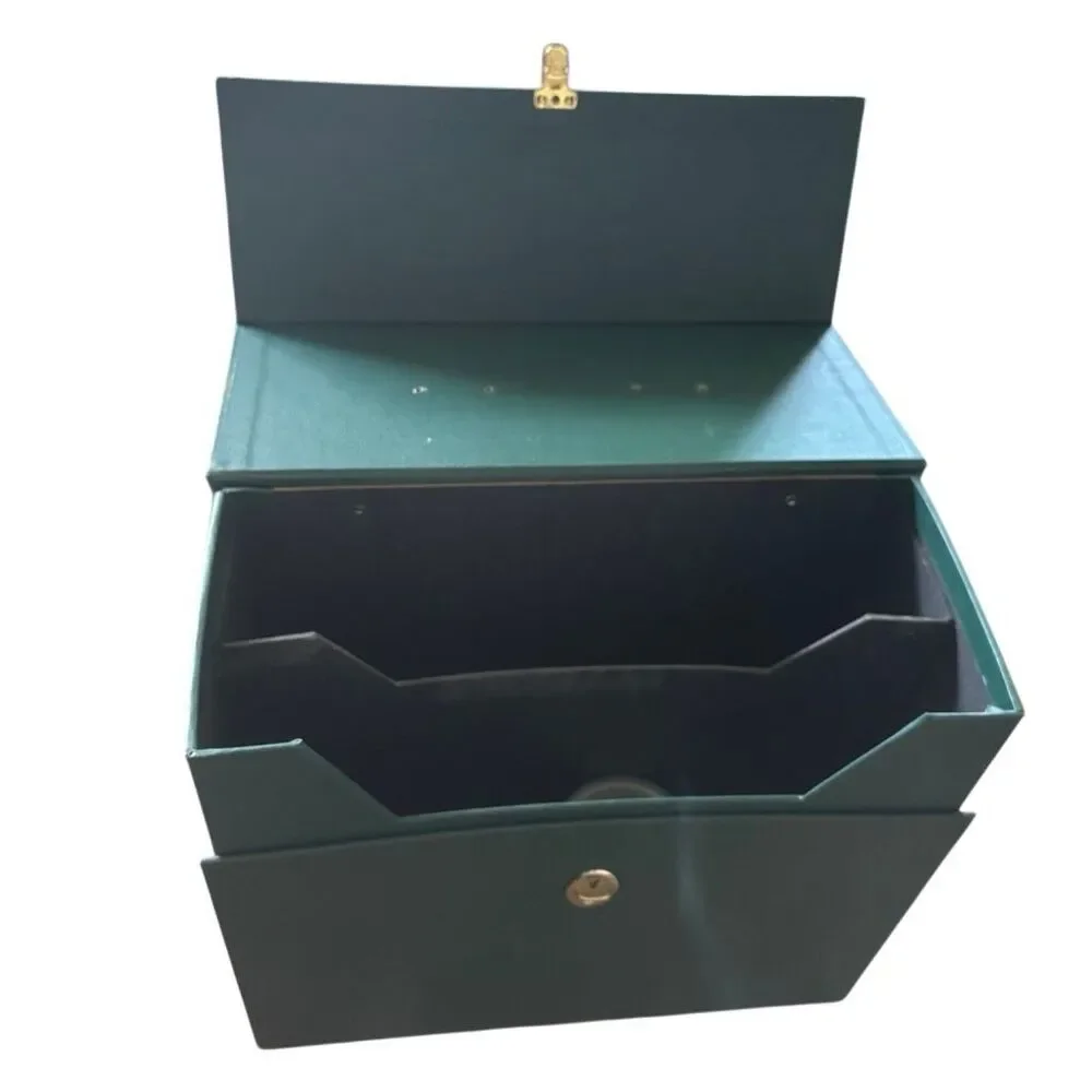 Dignity Memorial Forest Green Carrying Case Hard Storage Box Top Handle Latch⁠